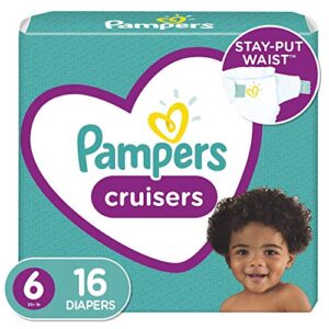 Diapers Size 6, 16 Count - Pampers Cruisers Disposable Baby Diapers, Jumbo (Packaging May Vary)