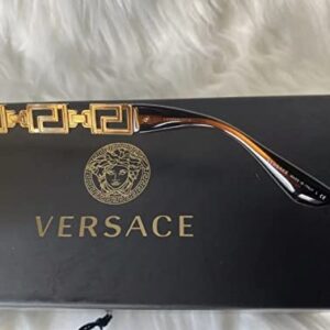 Versace Woman Sunglasses Havana Frame, Dark Brown Lenses, 59MM