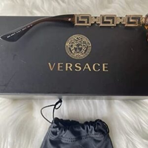 Versace Woman Sunglasses Havana Frame, Dark Brown Lenses, 59MM