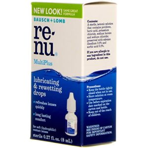Bausch & Lomb ReNu MultiPlus Lubricating and Rewetting Drops 0.27 oz (Pack of 12)
