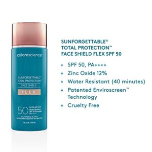 Colorescience Total Protection Face Shield Flex SPF 50, Zinc Oxide Formula, Fair, 1.8 fl. oz.