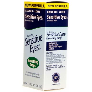 Bausch & Lomb Sensitive Eyes Rewetting Drops 1 oz (Pack of 6)