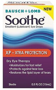 bausch & lomb soothe xp emollient lubricant eye drops xtra protection with restoryl 0.50 oz (pack of 2)