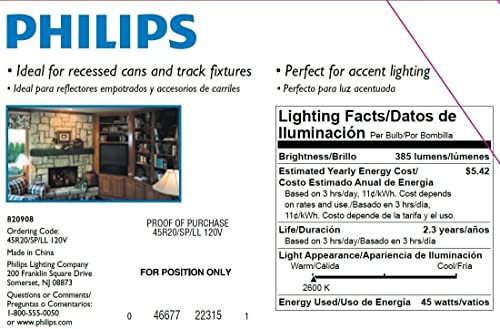 Philips 223156 Duramax 45-Watt R20 Indoor Spot Light Bulb, 3-Pack x2