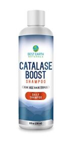 best earth naturals catalase boost shampoo daily catalase shampoo for younger, thicker, fuller looking hair made with the anti-aging enzyme catalase for men & women 8 oz
