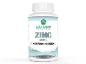 zinc 50 mg immune support and antioxidant supplement, 100 count