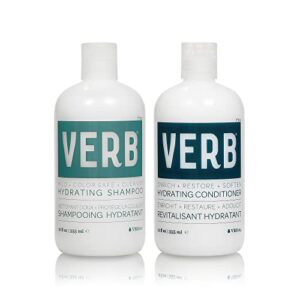 Verb Hydrating Shampoo & Conditioner Duo – Vegan Shampoo and Conditioner Set –Moisturizing Argan Oil Shampoo and Conditioner - No Harmful Sulfates, 12 fl oz