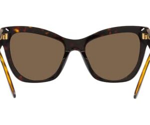 Versace Woman Sunglasses Havana Frame, Dark Brown Lenses, 56MM