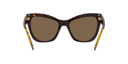 Versace Woman Sunglasses Havana Frame, Dark Brown Lenses, 56MM