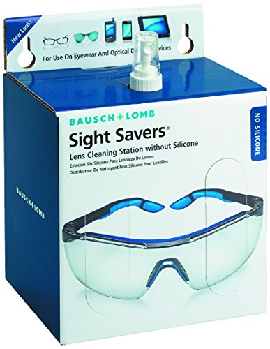 Bausch & Lomb 8565GM Sight Savers Non-Silicone Lens Cleaning Station Tissue, 16 oz. Pump Bottle (Pack of 1520)