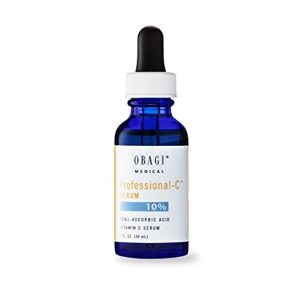 obagi vitamin c serum 10% – professional c serum skin care – contains concentrated l ascorbic acid – helps minimize the appearance of wrinkles, brightens skin, and retains moisture- 1.0 fl oz.