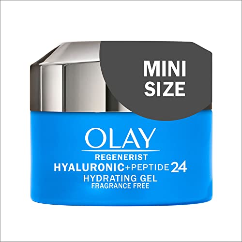 Olay New Regenerist Hyaluronic + Peptide 24 Gel Face Moisturizer, Fragrance-Free, Trial Size.5 oz