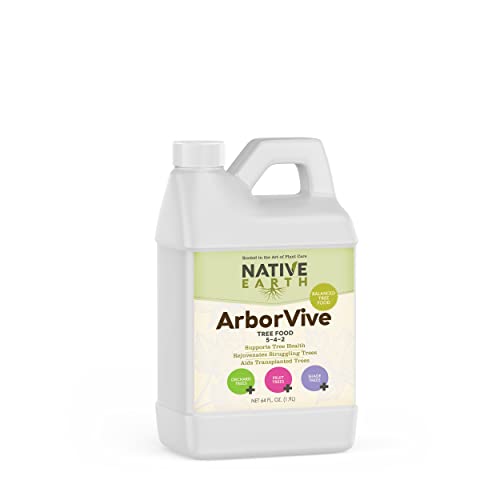 Native Earth ArborVive Fertilizer, 5-4-2, Tree Food, Shrub Fertilizer, Tree Enhancement, 64oz