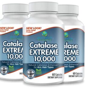 catalase extreme 10000 three month supply enzyme hair supplement with catalase, saw palmetto, foti, biotin, paba, and more 180 count