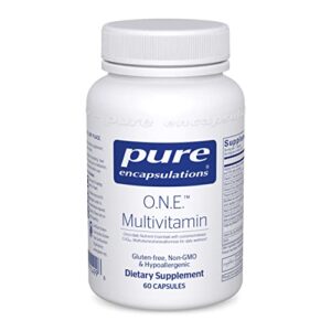 pure encapsulations o.n.e. multivitamin | once daily multivitamin with antioxidant complex metafolin, coq10, and lutein to support vision, cognitive function, and cellular health* | 60 capsules