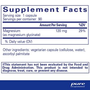 Pure Encapsulations Magnesium (Glycinate) | Supplement to Support Stress Relief, Sleep, Heart Health, Nerves, Muscles, and Metabolism* | 90 Capsules