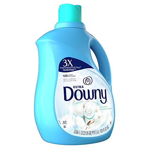 Downy Ultra Laundry Fabric Softener Liquid, Cool Cotton Scent, 103 Fl Oz, 120 Total Loads