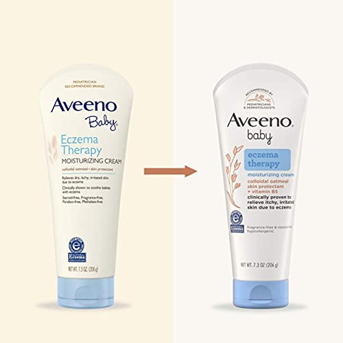 Aveeno Baby Eczema Therapy Moisturizing Cream with Natural Colloidal Oatmeal for Eczema Relief, 7.3 oz