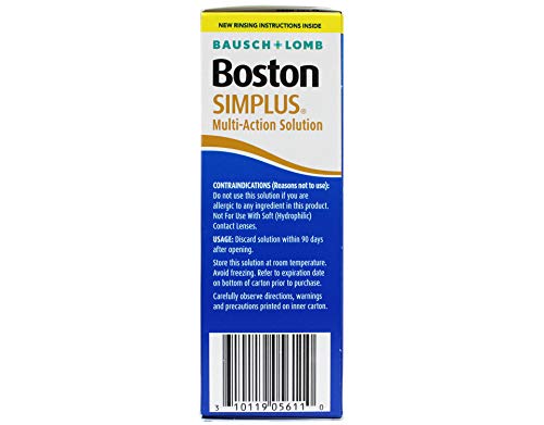 Bausch & Lomb Boston Simplus Multi Action Solution with Daily Protein Remover 3.5 oz