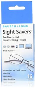 bausch & lomb sight savers pre-moistened lens cleaning tissues (16 tissues)