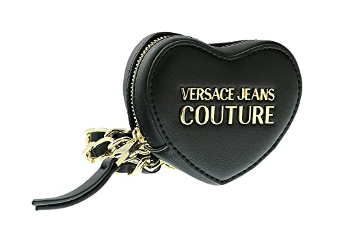 Versace Jeans Couture Black/Gold Heart Shaped Mini Chain Belt Bag for womens