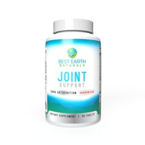 best earth naturals joint support supplement with glucosamine, chondroitin, msm, vitamins, and nutrients for back, hip and joint support 30 day supply