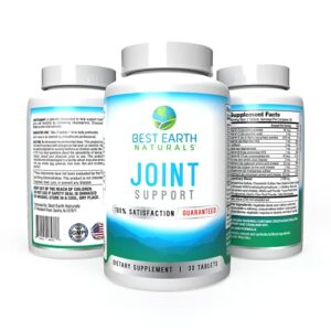 Best Earth Naturals Joint Support Supplement with Glucosamine, Chondroitin, MSM, Vitamins, and Nutrients for Back, Hip and Joint Support 30 Day Supply