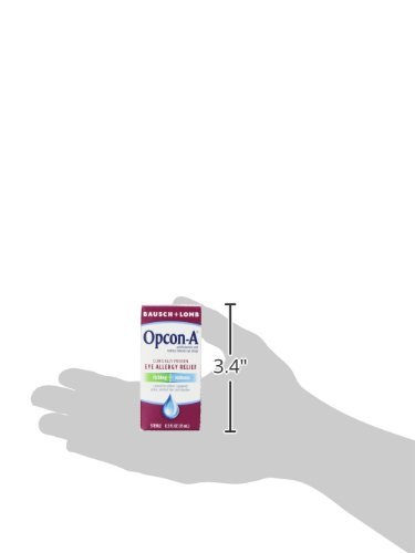 Bausch and Lomb Opcon-A Eye Allergy Relief Drops, Travel Size 0.5 FL OZ (15 ml) - Pack of 6