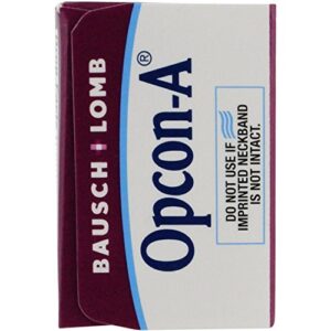 Bausch and Lomb Opcon-A Eye Allergy Relief Drops, Travel Size 0.5 FL OZ (15 ml) - Pack of 6