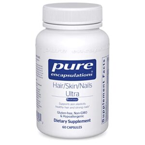 pure encapsulations hair/skin/nails ultra | supplement for collagen, anti aging, keratin, antioxidants, skin hydration, health, hair, and nails* | 60 capsules