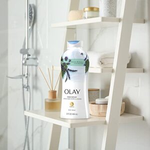 Olay Fresh Outlast Purifying Birch & Lavender Body Wash 22 Fl Oz (Pack of 4)