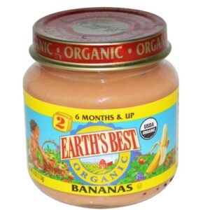 earth’s best strained banana organic, 4 oz