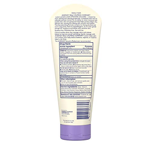 AVEENO Baby Lavender & Vanilla Calming Comfort Lotion 8 oz ( Pack of 2)