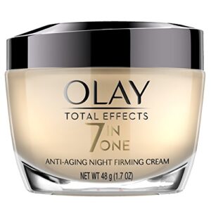 olay total effects anti-aging night firming cream & face moisturizer with vitamin c & e, 1.7 fluid ounce