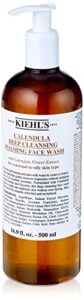 kiehl’s calendula deep cleansing foaming face wash, 16.9 ounce/500ml