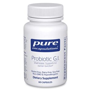 pure encapsulations probiotic g.i. | shelf stable probiotic for bone health, lean body mass, intestinal health, and gastrointestinal support* | 60 capsules