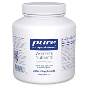 pure encapsulations women’s nutrients | multivitamin for women over 40 to support urinary tract health, breast cell health, and eye integrity* | 180 capsules