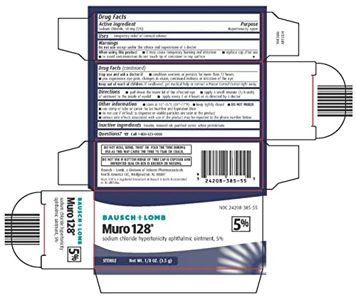 Bausch & Lomb Muro 128 Sodium Chloride Hypertonicity Opthalmic Ointment 5% 3.5g (lot of 4 boxes)