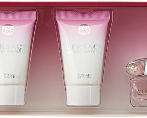 Versace Versace Bright Crystal By Versace for Women - 3 Pc Gift Set 5ml Edt Splash, 2x25ml Shower Gel, Body, 3count