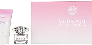 Versace Versace Bright Crystal By Versace for Women - 3 Pc Gift Set 5ml Edt Splash, 2x25ml Shower Gel, Body, 3count