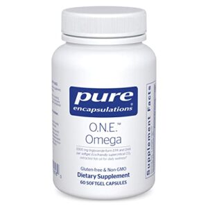 pure encapsulations o.n.e. omega | fish oil supplement for heart health, joints, skin, eyes, and cognition* | 60 softgel capsules