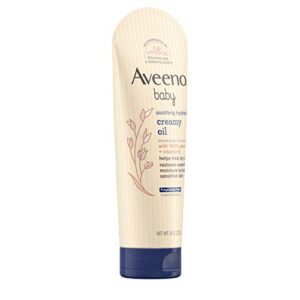 Aveeno Baby Soothing Hydration Creamy Oil for Dry and Sensitive Skin, Fragrance- and Steroid-Free, 8 Fl Oz