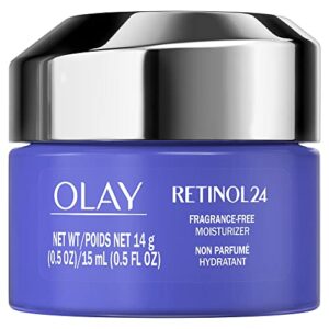 olay new regenerist retinol 24 + peptide night face moisturizer, fragrance-free, trial size 0.5 oz