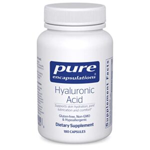 pure encapsulations hyaluronic acid | supplement to support skin hydration, joint lubrication, and comfort* | 180 capsules