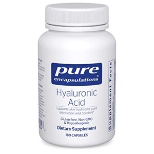 Pure Encapsulations Hyaluronic Acid | Supplement to Support Skin Hydration, Joint Lubrication, and Comfort* | 180 Capsules