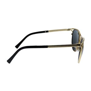 Versace VE 2237 100287 Gold Metal Cat-Eye Sunglasses Grey Lens