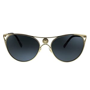 Versace VE 2237 100287 Gold Metal Cat-Eye Sunglasses Grey Lens