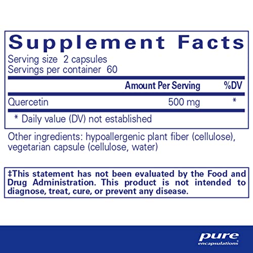 Pure Encapsulations Quercetin | Supplement with Bioflavonoids for Immune, Cellular, and Cardiometabolic Health* - 120 Capsules