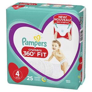 pampers cruisers 360˚ fit diapers size 4 25 count