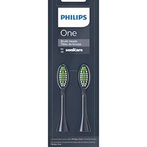 Philips Sonicare One Toothbrush, Electric Battery Powered Toothbrush with Sleek travel Case and 2pk Toothbrush Heads - MIdnight Blue, HY100-01